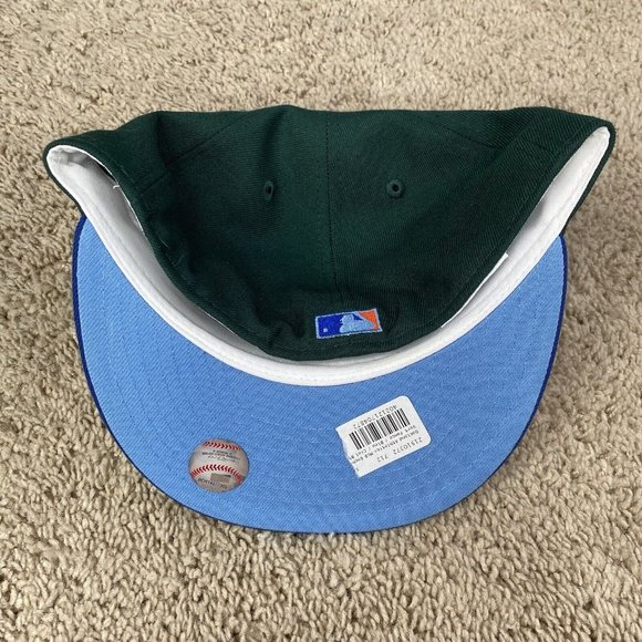 Oakland Athletics New Era 59Fifty Enchanted Forest Sz 7 1/2 50th Anni Green Cap - Picture 6 of 8